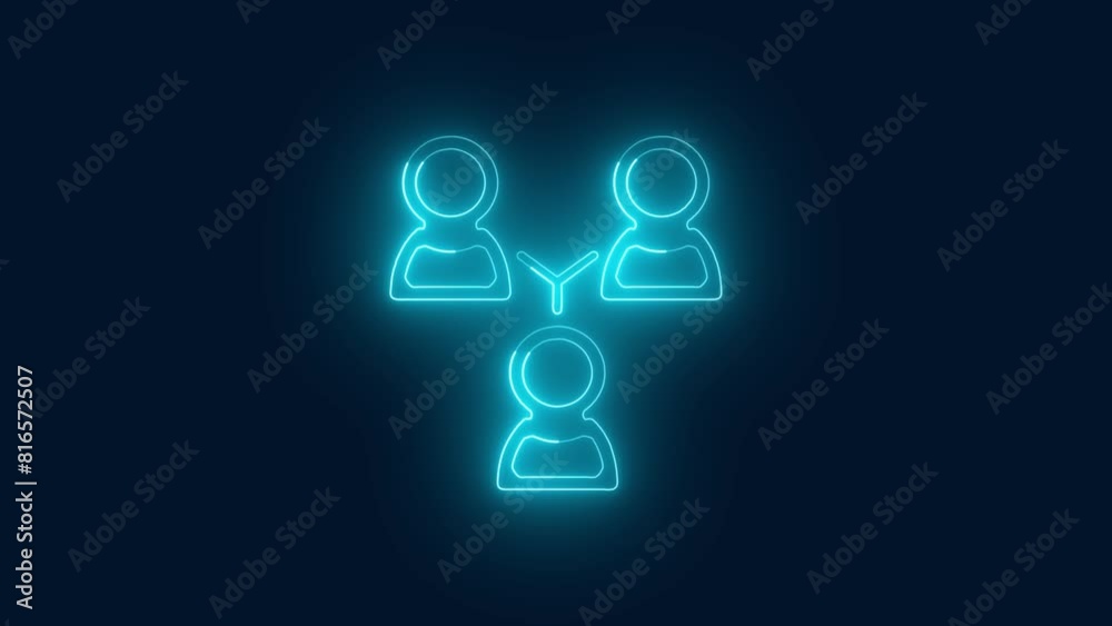 glowing abstract group of people icon. glowing abstract group of people icon.