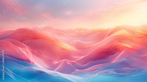 a colorful hills with a sunset