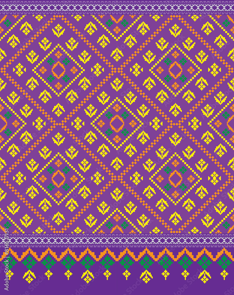 Graphic design patterns on fabric and textiles. Graphic design patterns on fabric and textiles.