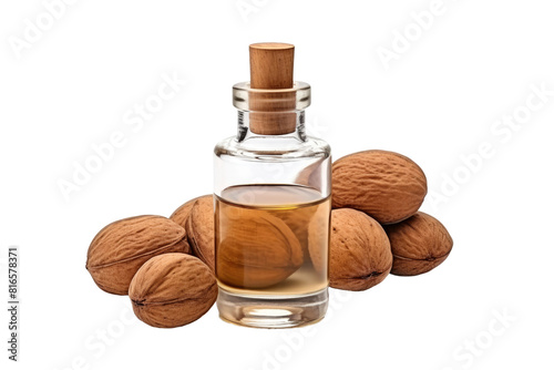 Captivating Composition of Harvested Walnuts on White or PNG Transparent Background.