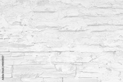 White Grunge Brick Wall Background.