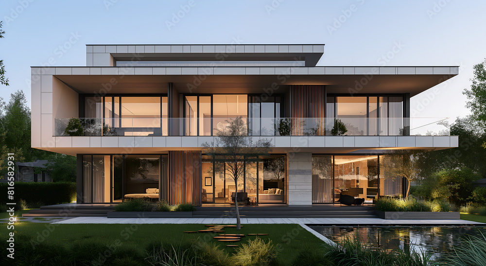 modern house with balconies modern house with balconies