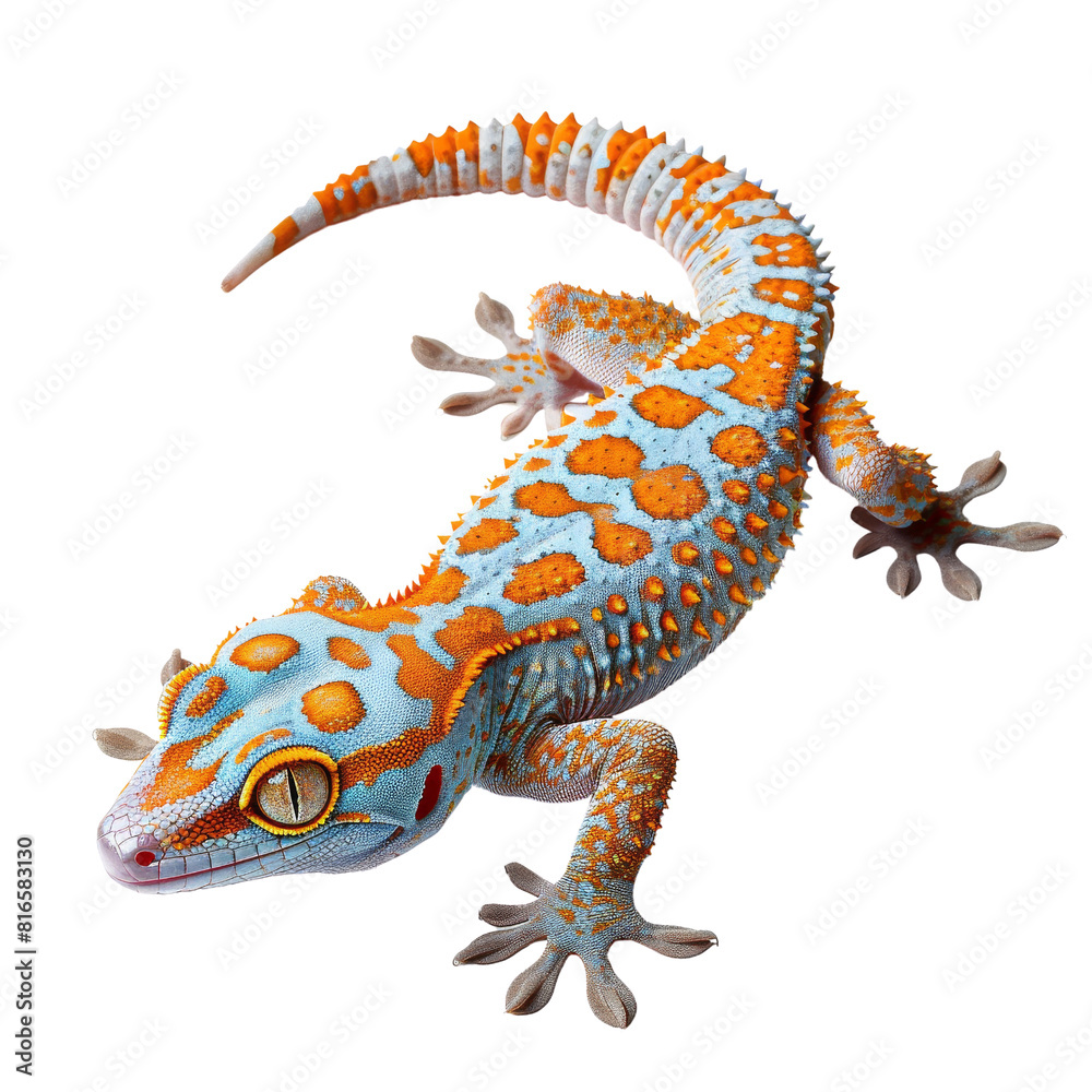 Obraz premium Vibrant Tokay Gecko on Colorful Background.