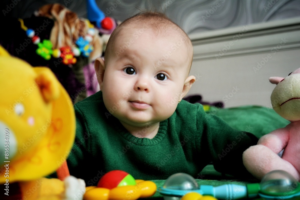 baby with toy baby with toy