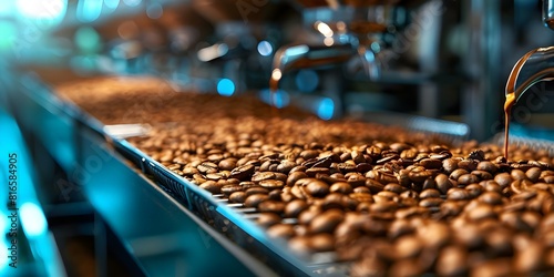 Coffee industry supply chain from bean selection to roasting and brewing methods. Concept Bean Selection  Roasting Techniques  Brewing Methods  Coffee Supply Chain  Industry Trends