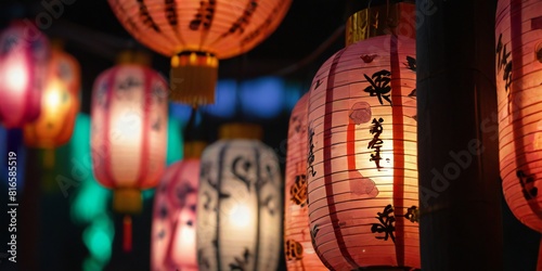 lanterns in the temple photo
