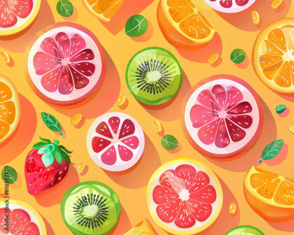 depicted in vivid analogous colors depicted in vivid analogous colors
