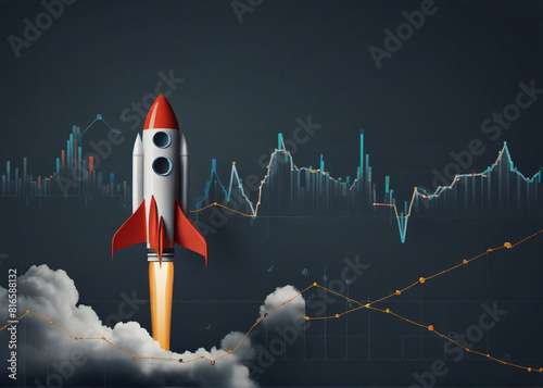 A Rocket’s Trailblazing Journey Over Graphs Portraying Economic and Business Growth