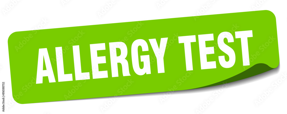 allergy test sticker. allergy test label allergy test sticker. allergy test label
