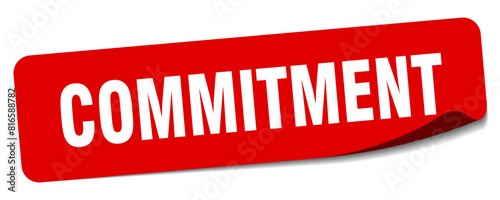 commitment sticker. commitment label