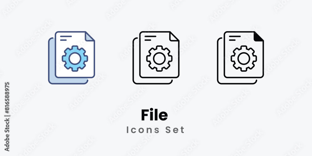 File Icons thin line and glyph vector icon stock illustration File Icons thin line and glyph vector icon stock illustration