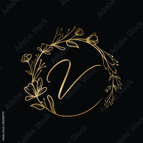 letter V decoration logo design vector,editable eps 10