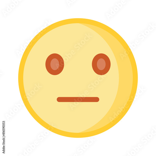 Expressionless, neutral emoji icon design, ready to use vector
