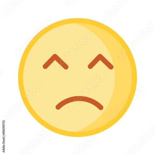 Get this amazing icon of frustrated emoji, premium vector