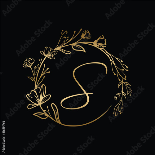 letter s decoration logo design vector,editable eps 10