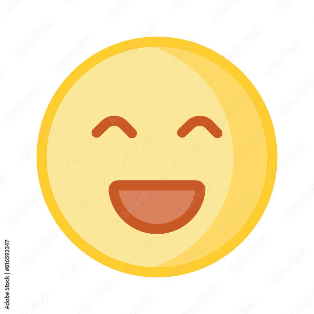An editable icon of laughing emoji, easy to use and download An editable icon of laughing emoji, easy to use and download