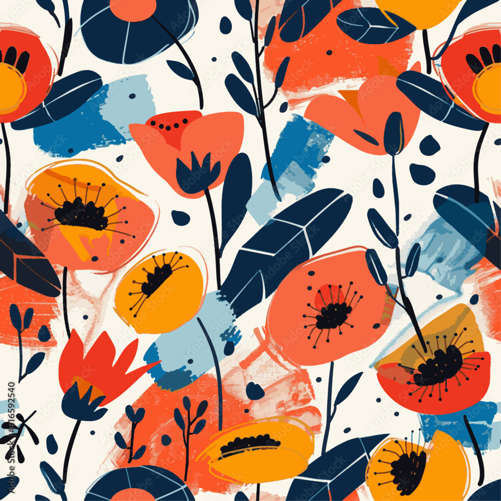 seamless pattern with flowers seamless pattern with flowers