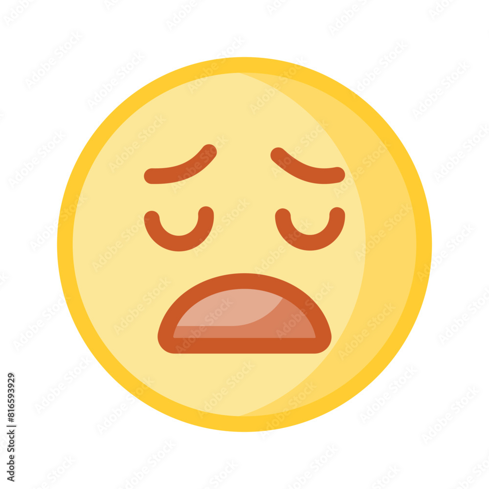 Unique and premium vector of tired emoji, editable icon