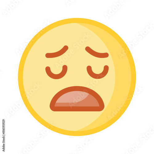 Unique and premium vector of tired emoji, editable icon