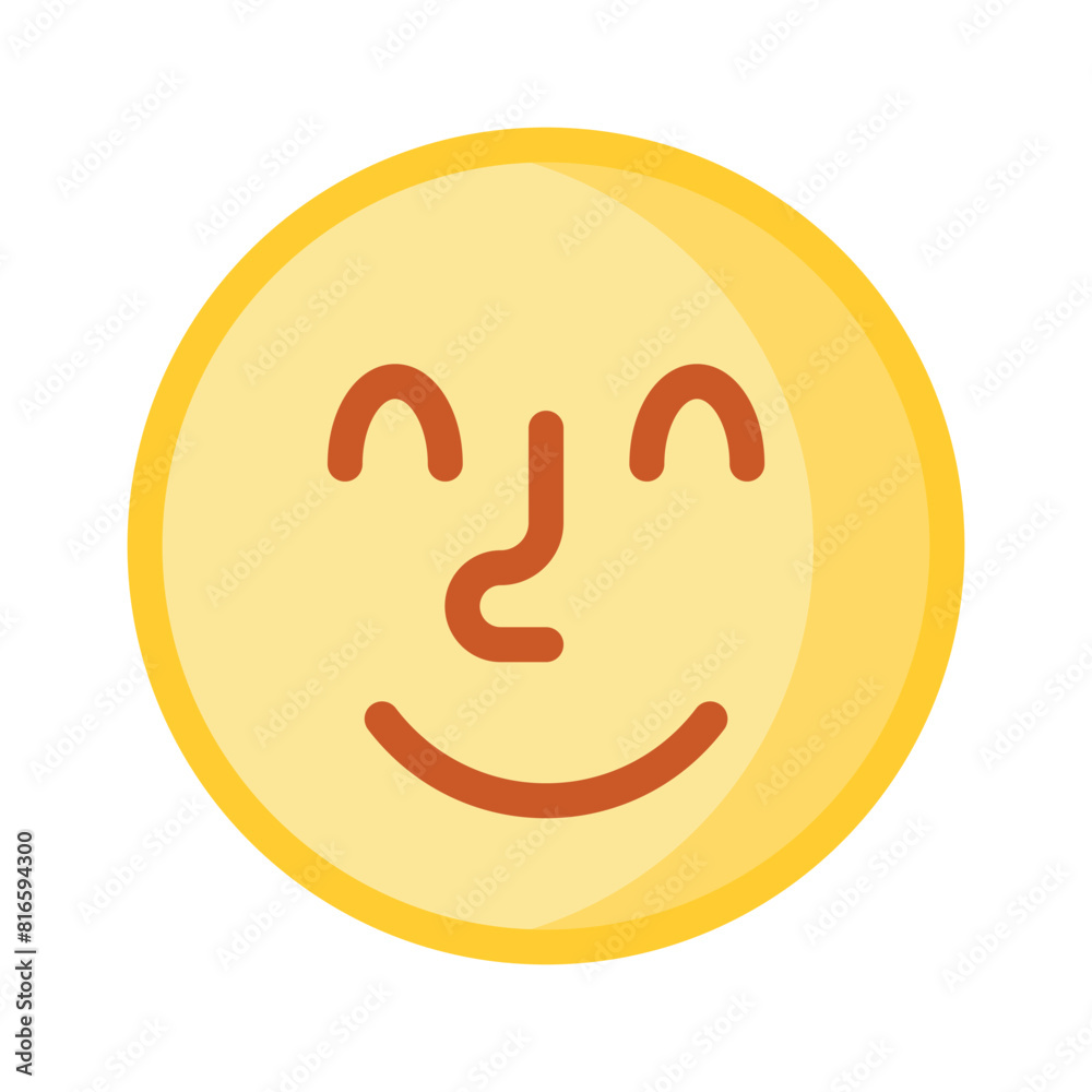 Fototapeta premium Grab this carefully crafted icon of happy emoji, ready for premium use