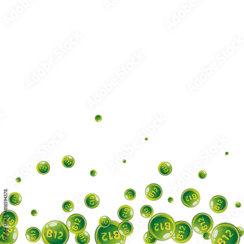 Vitamin B12 messy round pills.