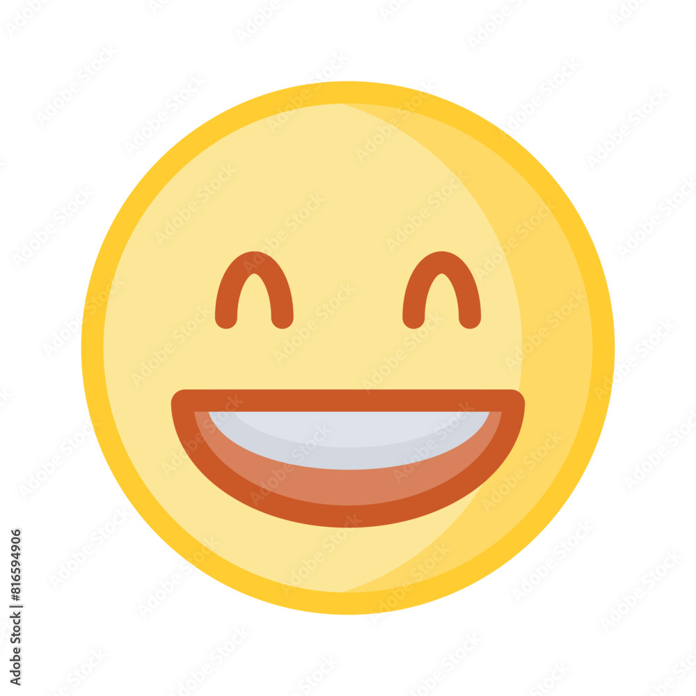 An editable icon of laughing emoji, easy to use and download An editable icon of laughing emoji, easy to use and download