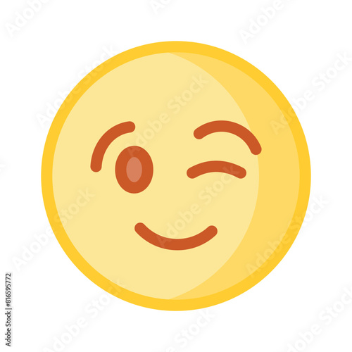 Check out this beautiful winking emoji vector design