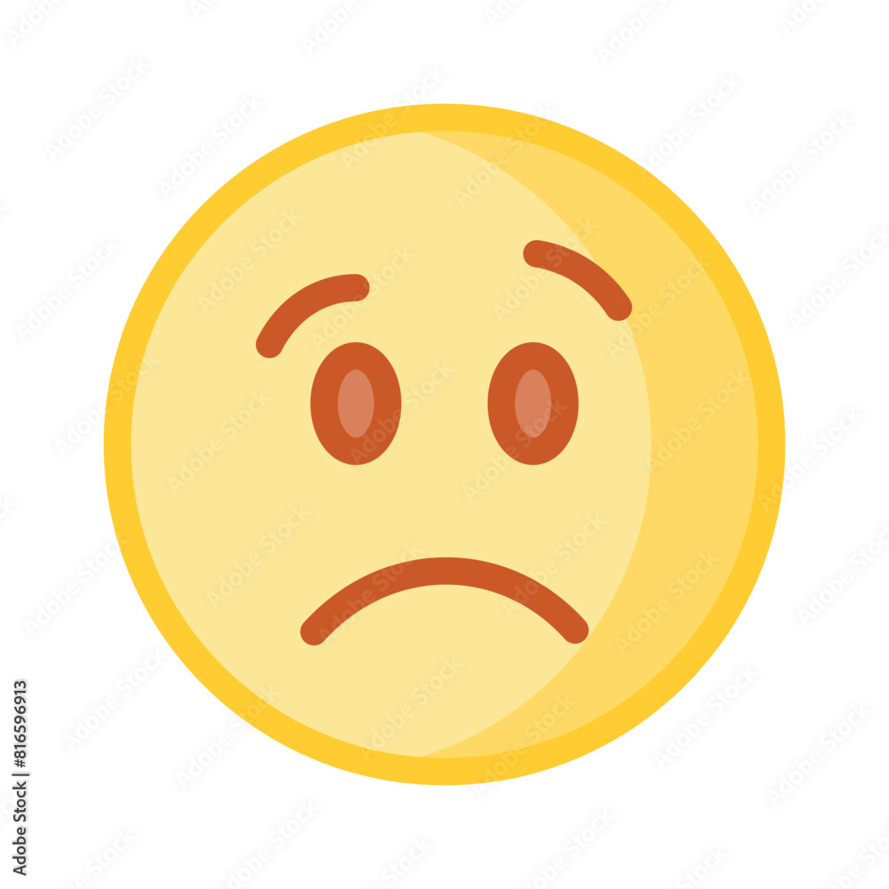 Get your hands on perfectly designed sad emoji icon, customizable vector Get your hands on perfectly designed sad emoji icon, customizable vector