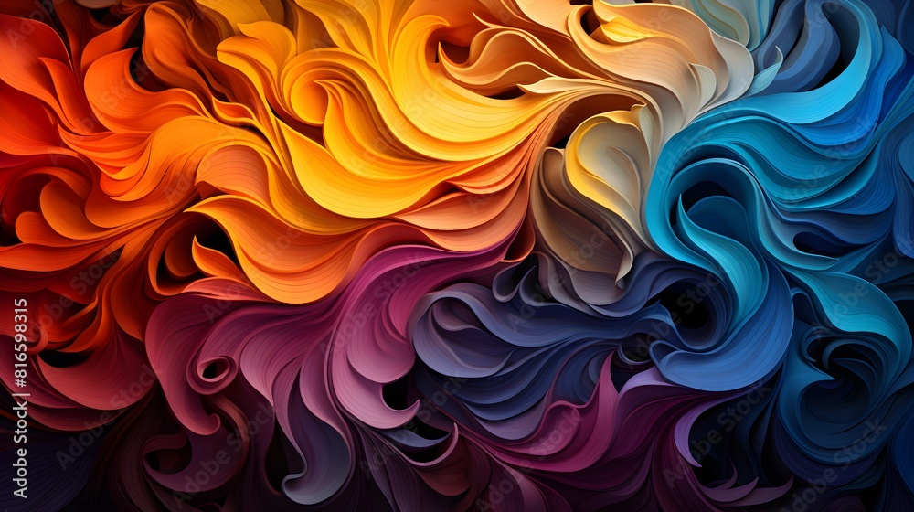 Vibrant abstract pattern, high contrast, dynamic lines, 3d effect
Vibrant abstract pattern, high contrast, dynamic lines, 3d effect