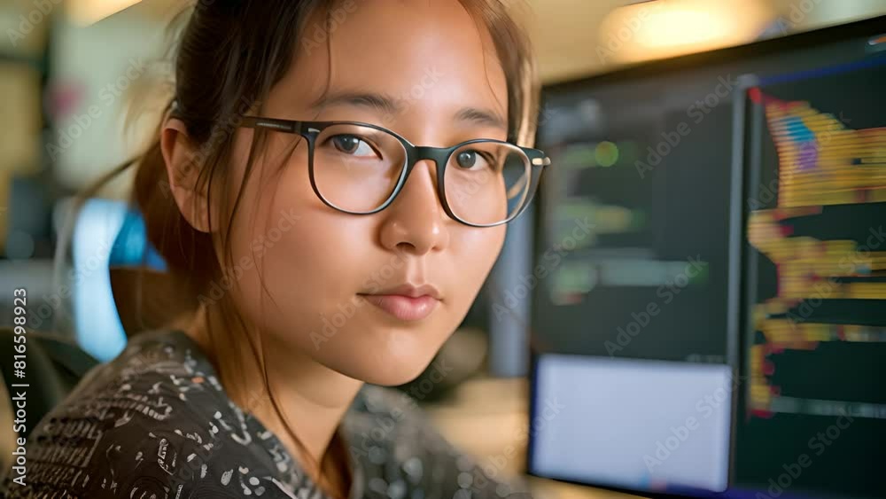 Female Programmer Working on Computer Code with Ai generated.
Female Programmer Working on Computer Code with Ai generated.