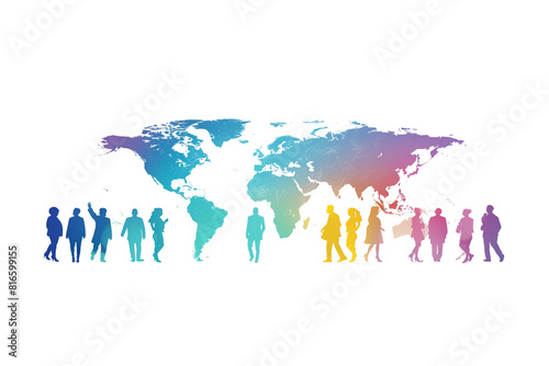 World Population Day promotional poster in gradient colors, print-ready on white.