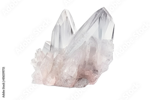 Ethereal Formation of Crystal Bliss on White or PNG Transparent Background.