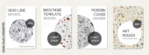 Notebook cover design. Terrazzo abstract