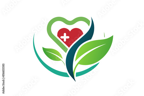  a logo for a Health Consultancy. It should embody wellness, guidance, and trust. Incorporate elements symbolizing health, like a heart or a leaf, with a clean, professional aesthetic. vector art 