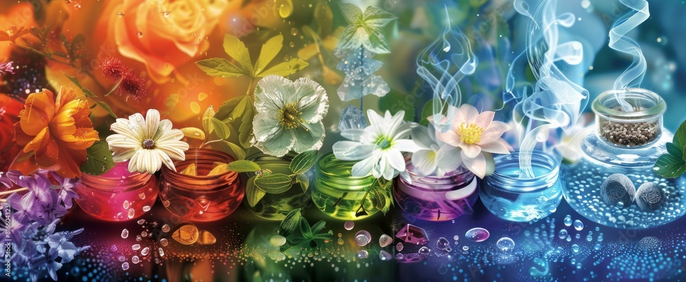 Vibrant Display of Homeopathic Ingredients in Nature