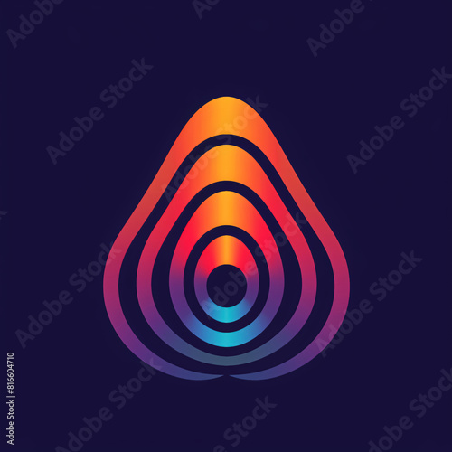 Vector abstract logo design template. Geometric shape in the form of an egg