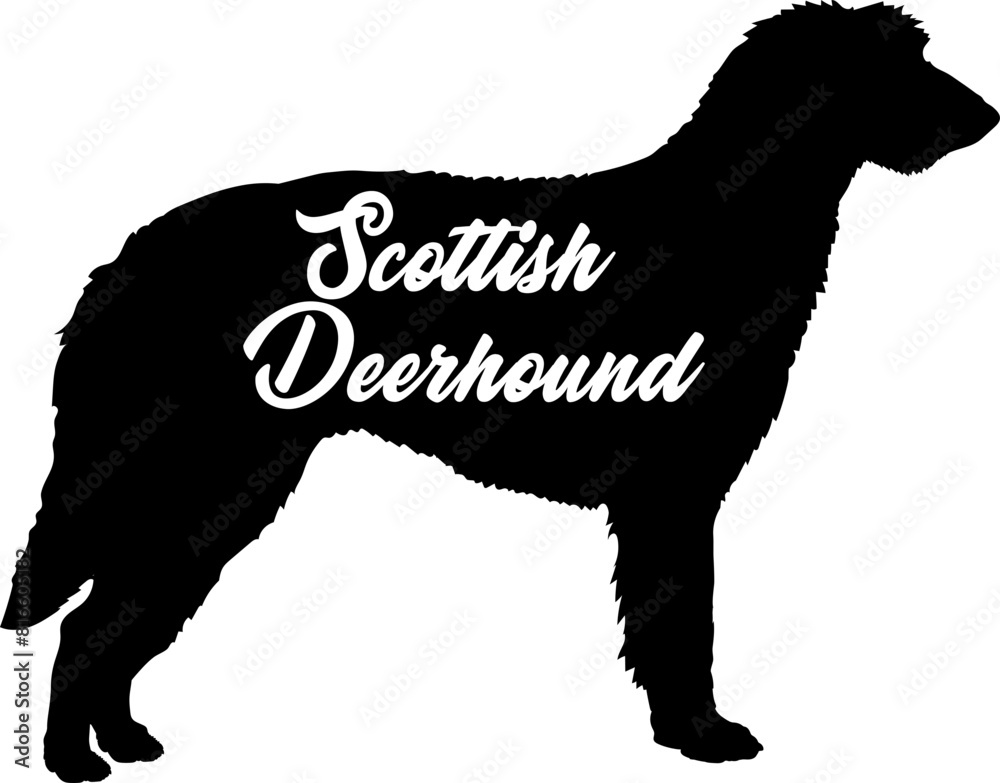 Scottish Deerhound Dog silhouette dog breeds logo dog monogram vector Scottish Deerhound Dog silhouette dog breeds logo dog monogram vector