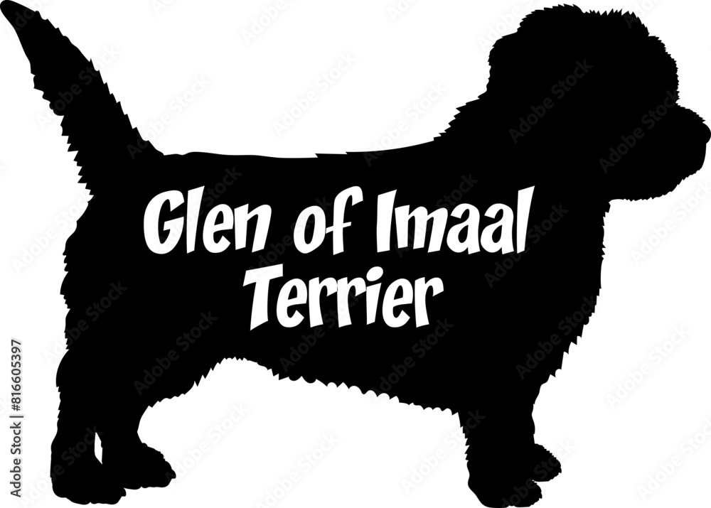 Glen of Imaal Terrier. Dog silhouette dog breeds logo dog monogram vector Glen of Imaal Terrier. Dog silhouette dog breeds logo dog monogram vector
