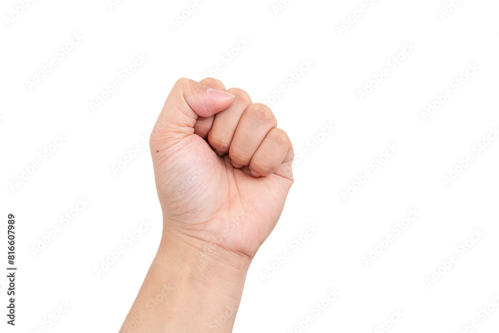 Hand on white background, isolated, clenched fist, keep going, keep fighting, don't give up, never give up, don't get discouraged, hang on, hang in there, i support you, you can do it Hand on white background, isolated, clenched fist, keep going, keep fighting, don't give up, never give up, don't get discouraged, hang on, hang in there, i support you, you can do it