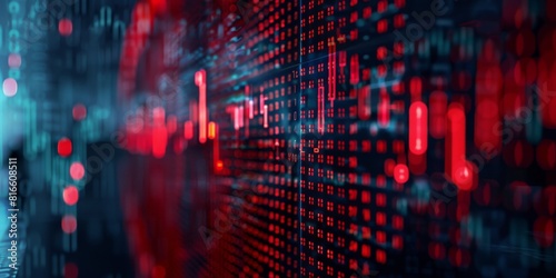 Wallpaper Mural A close-up of stock market numbers on a digital screen Torontodigital.ca