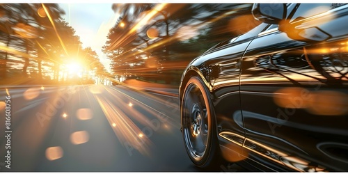 Luxury chauffeur service with elegant vehicles for a premium travel experience. Concept Luxury Transportation, Elegant Vehicles, Premium Travel, Chauffeur Service, Exclusive Experience