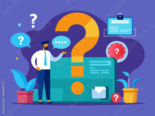 question mark and exclamation mark, Business vector illustration.