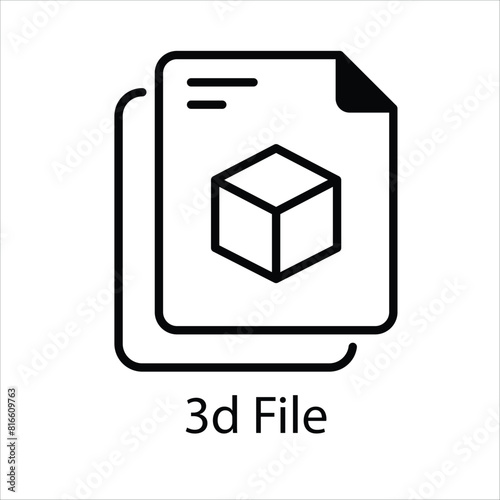 3d File Vector icon