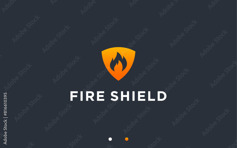 fire shield logo design vector silhouette illustration fire shield logo design vector silhouette illustration