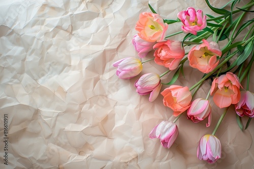 beautiful spring flowers on paper background 32k  full ultra hd  high resolution --