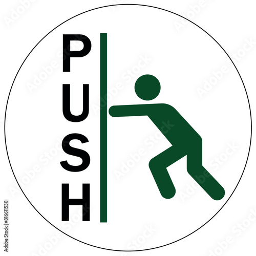 Push and pull door sign