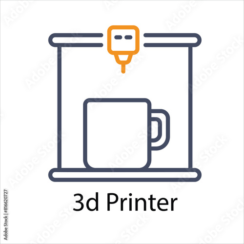 3d Printer Vector icon