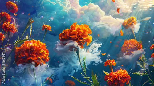 red sea anemone background photo