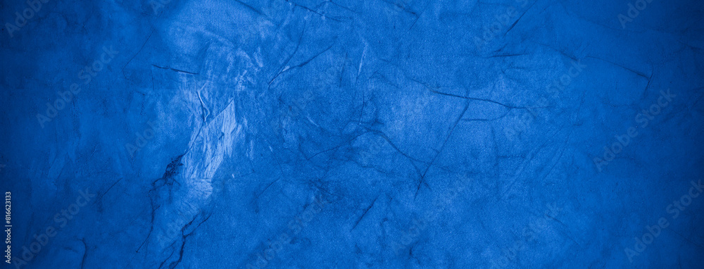 Abstract Blue Cement Wall Texture with Gradient Background