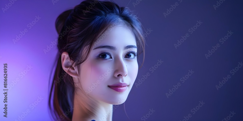Portrait of elegant Japanese woman in ponytail and ballet dress in studio. Concept Fashion Portrait, Japanese Culture, Ballet Inspired, Studio Setting, Elegant Looks Portrait of elegant Japanese woman in ponytail and ballet dress in studio. Concept Fashion Portrait, Japanese Culture, Ballet Inspired, Studio Setting, Elegant Looks